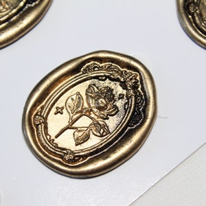 Sigillo di cera 3D, adesivi sigillo di cera d'oro, busta adesiva sigillo di cera di nozze, adesivi per francobolli di invito, busta adesiva di cera rosa, sigillo di lettera