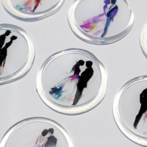 Adesivos de vedação de cera de noiva Groon, cera de vedação, adesivos de vedação de cera de envelope, selo de cera adesivo, adesivo de casamento, 12 peças, selo de carta