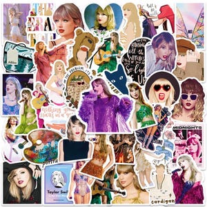 Taylor Swift Eras Tour Stickers: Waterproof Laptop & Water Bottle Decals