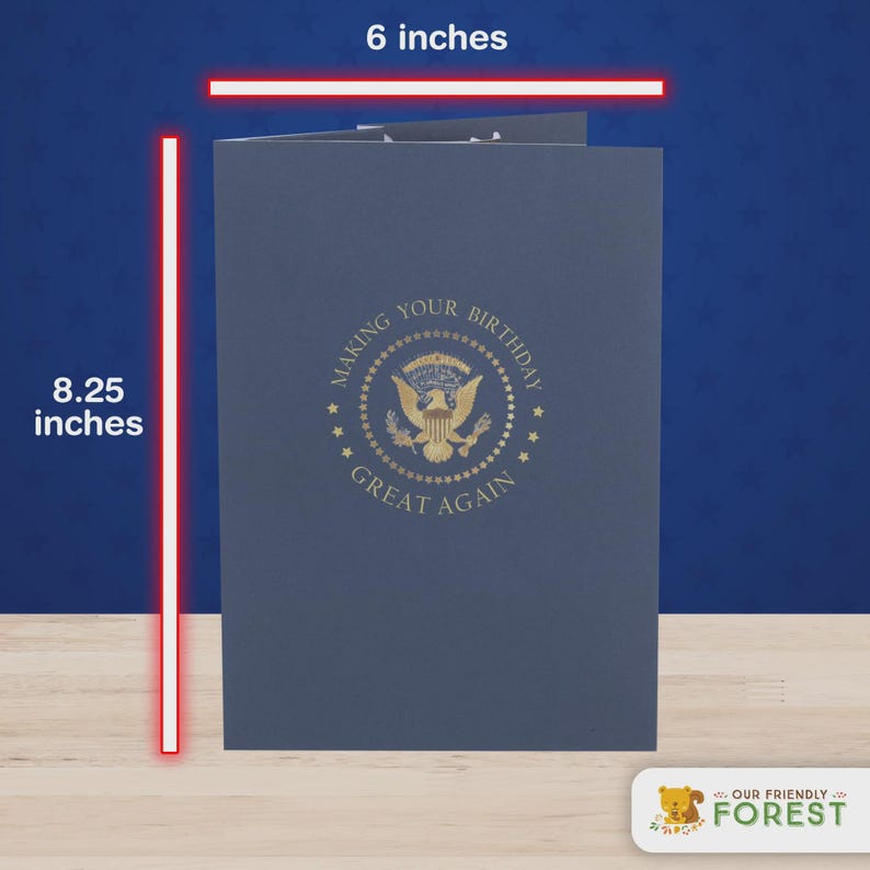 Trump Birthday Card: Pop-Up with Trump's Voice, Light & Sound image 5
