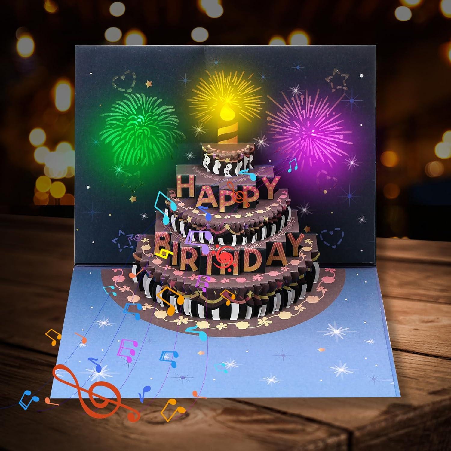 3D Pop-up Birthday Card With Lights & Music - Etsy