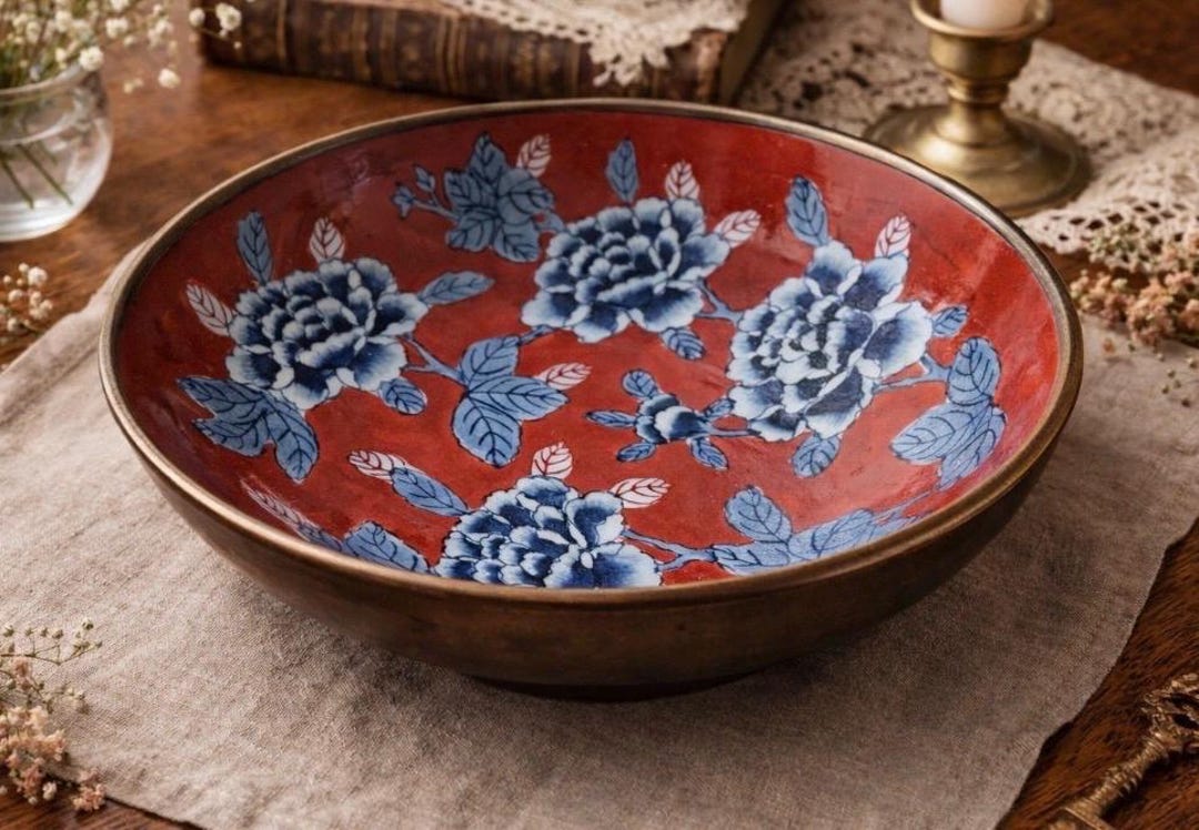 Vintage ACF Japanese Porcelain Ware Bowl Hand Decorated in Hong Kong ...