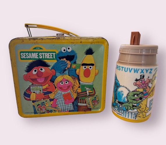 Sesame Street Metal Lunch Box 1978-1979 With Ther… - image 1