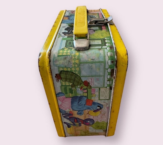 Sesame Street Metal Lunch Box 1978-1979 With Ther… - image 4