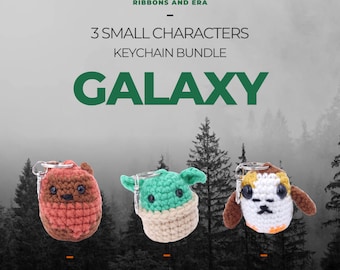 Pattern BUNDLE Galaxy Far Away / Star W - Small Character Keychain Crochet