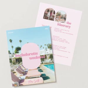 Bachelorette Itinerary Template