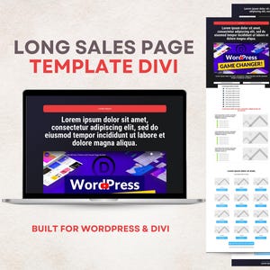 Divi Sales Page Template | WordPress Sales Funnel & Landing Page Design | Customizable Divi Template