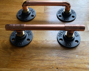 Copper Pipe handles Industrial Door drawer Kitchen Cupboard Handles