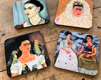 Set of Four Freda Kahlo Coasters