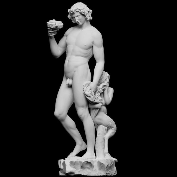 Bacchus Statue, Faun Statue by Michelangelo, Wine God, Shelf Decor, Home Decor | 3D Printed Sculpture | Different Color & Size Option