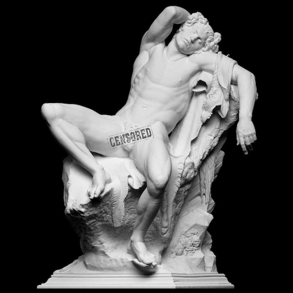 Barberini Faun Statue, Satyr Skulptur | Büro, Regal Dekor | 3D gedruckte Skulptur | Verschiedene Farb- und Größenoptionen