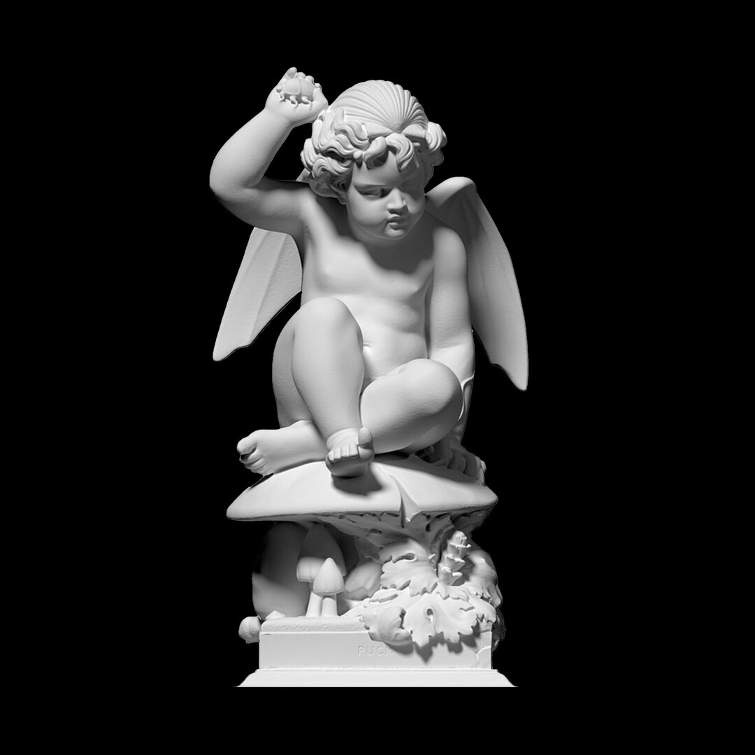 Puck Statuary Puck Statue - 3D Printed Sculpture of Shakespeare's Mischievous Fairy ...