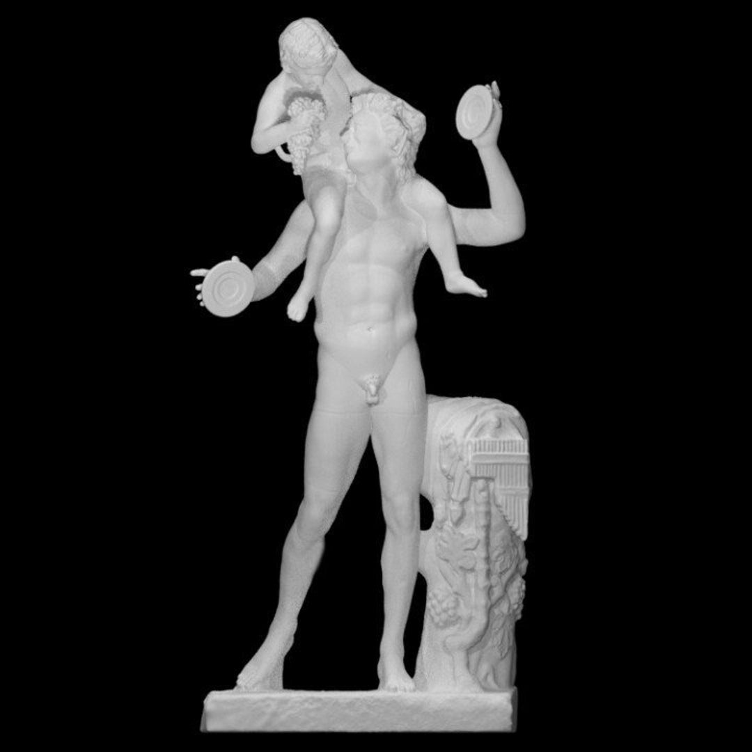 Satyr With Infant Dionysus Statue 3D Printed Greek Mythology Sculpture ...