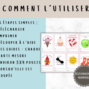 May include: A printable set of 8 Valentine's Day cards featuring cute illustrations and fill-in-the-blank spaces. The cards are approximately 3x4 inches when cut out. The instructions include downloading, printing, and cutting out the cards.