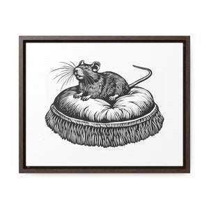Linosnede-geïnspireerde Rat Digital Art Print - Instant Download PDF en PNG