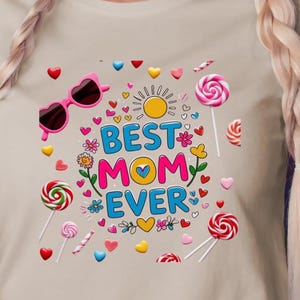Bunt Best Mom Ever Clipart Bundle - Sofortiger Download für Muttertag Sublimation Design und ClipArt