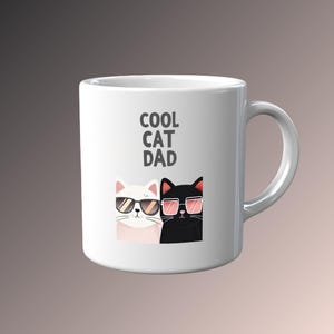 Cool Cat Dad-clipartbundel - Leuke en speelse kattenontwerpen voor directe download en sublimatieprojecten