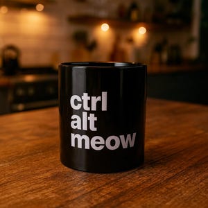 Ctrl Alt Meow Cat Mug | Funny Programmer Coffee Cup for Lovers