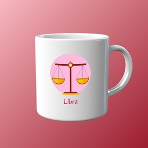 Conjunto de clipart do signo de Libra - Desenhos de escalas minimalistas e de desenho animado com download instantâneo para projetos de sublimação e clip art