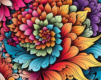 Fractal Coloring Book: Mindful Designs for Relaxation (Digital Download)