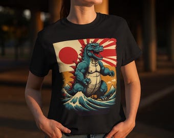 Retro Godzilla T-Shirt | Classic Japanese Kaiju Movie Tee | Monster Fan Gift