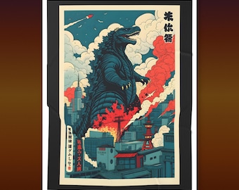 Godzilla Baby Swaddle Blanket | Kaiju Nursery Throw | Monster Baby Gift