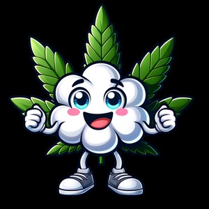 Cannabis Clipart niedlichen Topf PNG für Spaß Sublimationsdesign - Sofortiger Download für Marihuana-Projekte