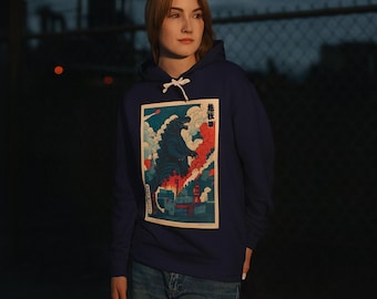 Retro Godzilla Hoodie | Vintage Kaiju Sweatshirt | Monster Fan Gift | Unisex