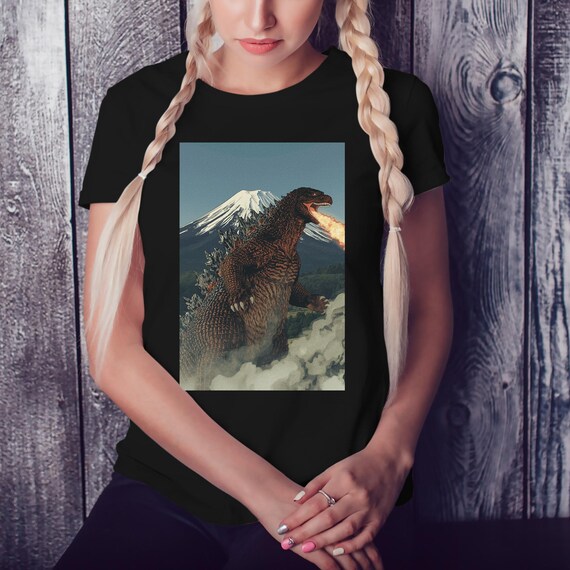 新素材新作 富士山を背景にしたメカゴジラのアート 03-962e_1000.jpg 版画