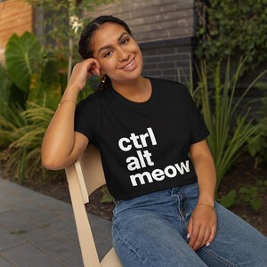 Ctrl Alt Meow Cat Shirt | Funny Computer Tech Lover Tee