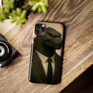 Godzilla in Suit Phone Case | Kaiju Monster Art