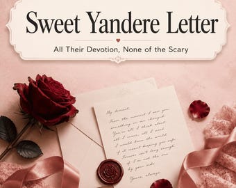 Sweet Yandere Letter, Protective Comfort Character, Personalized Any Fandom, Custom Digital Letter, Anime TV Game, Devoted Love Mail Gift