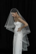 Veil with horsehair trim  | Crinoline edge veil with blusher | Horsetail veil to your fingertips product logo