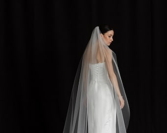 One Layer Bridal Veil : Extra Wide Soft Tulle Wedding Veil
