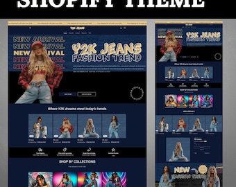 Shopify Theme Clothing, Shopify Website for Boutique, Black Shopify Templates,Website Design, Shopify Theme, Clothing website template