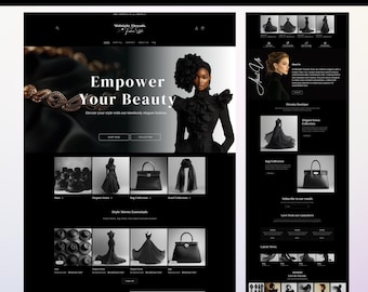 Shopify Theme, Shopify Templates for Boutique, Black Shopify Templates, Shopify Website Design, Shopify Theme, Shopify Website Fashion