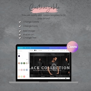 Shopify Theme Clothing, Shopify Website for Boutique, Black Shopify Templates, Website Design, Shopify Theme, Clothing website template