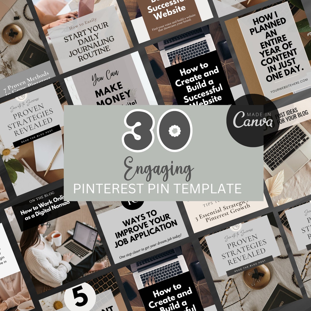 30 Pinterest Pin Templates, Pinterest Templates Canva, Pinterest ...
