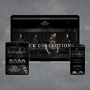 Shopify Theme Clothing, Shopify Website for Boutique, Black Shopify Templates, Website Design, Shopify Theme, Clothing website template