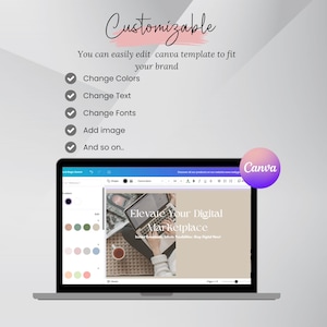 Shopify Theme Digital Product, Shopify Website Template,  Pink Shopify Templates, Website templates, Shopify Banners, Digital Websites