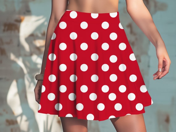 Jupe patineuse a pois hotsell