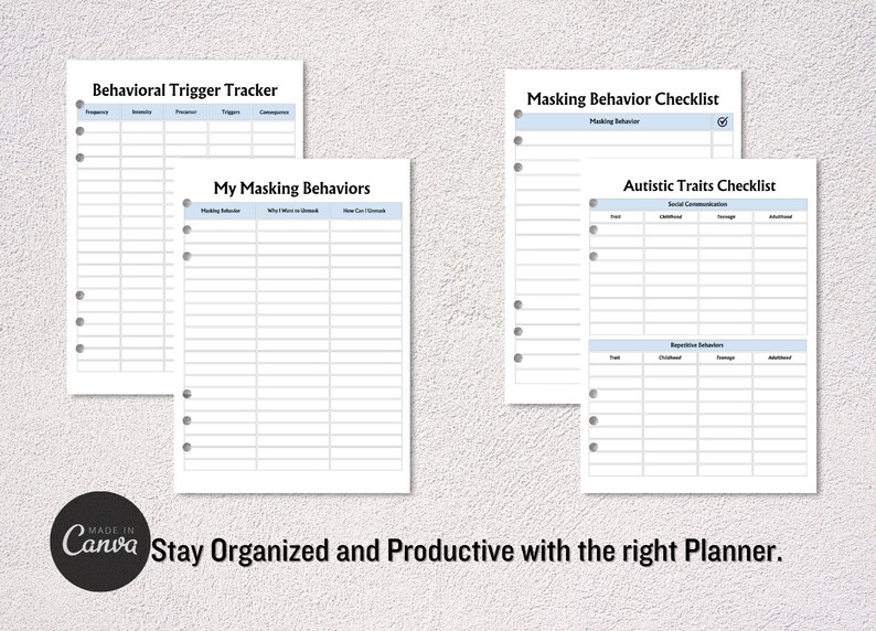 Autism Care Binder, Autism Planner Printable, Special Needs Child ...