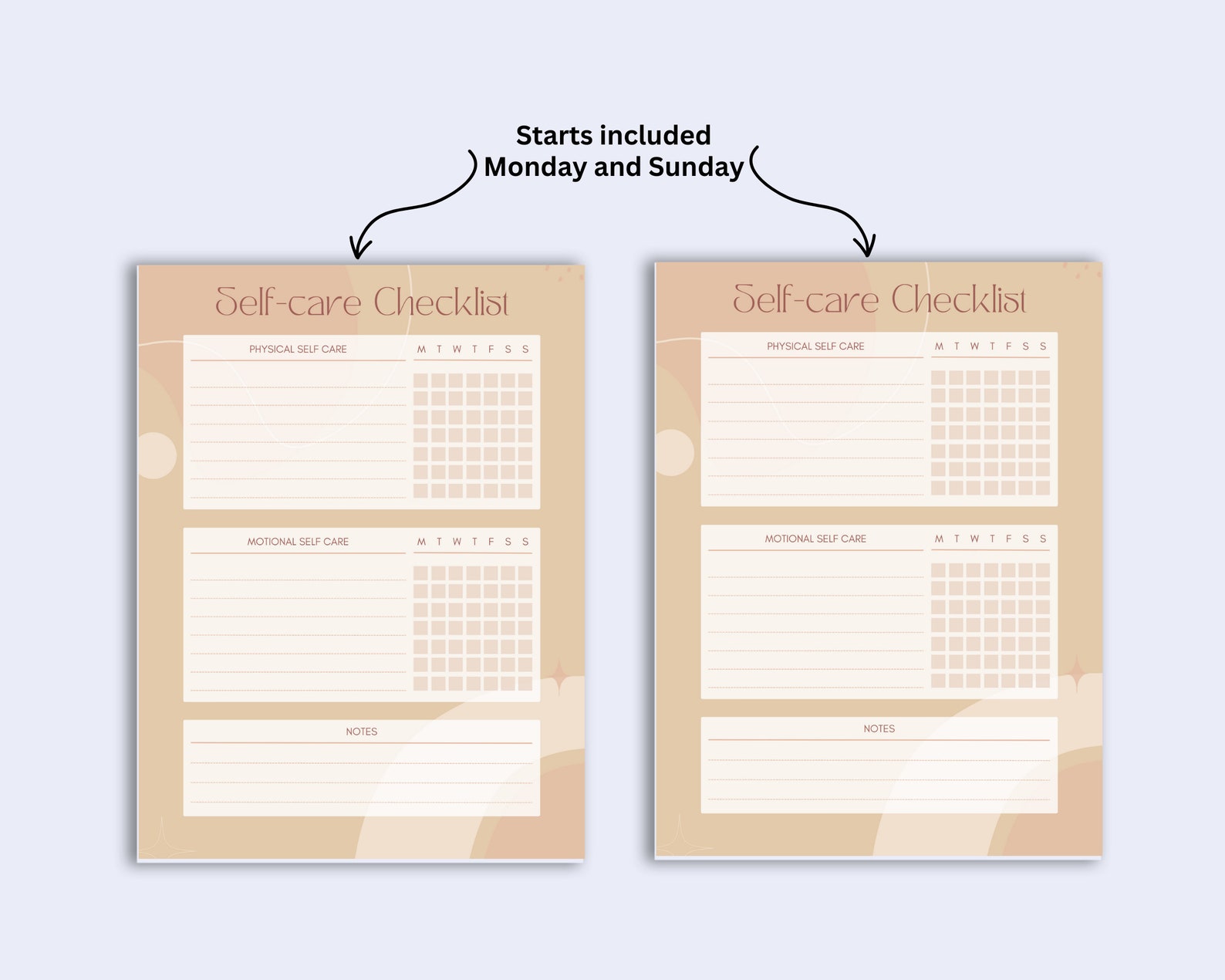 Neutral Abstract Aesthetic Mental Health Checklist, Self-care Tool ...