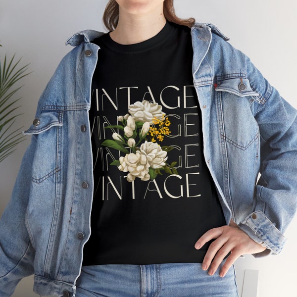 Unisex Vintage T-Shirt / 100 % Baumwolle / Handbedruckt / Nachhaltig & Fairtrade /