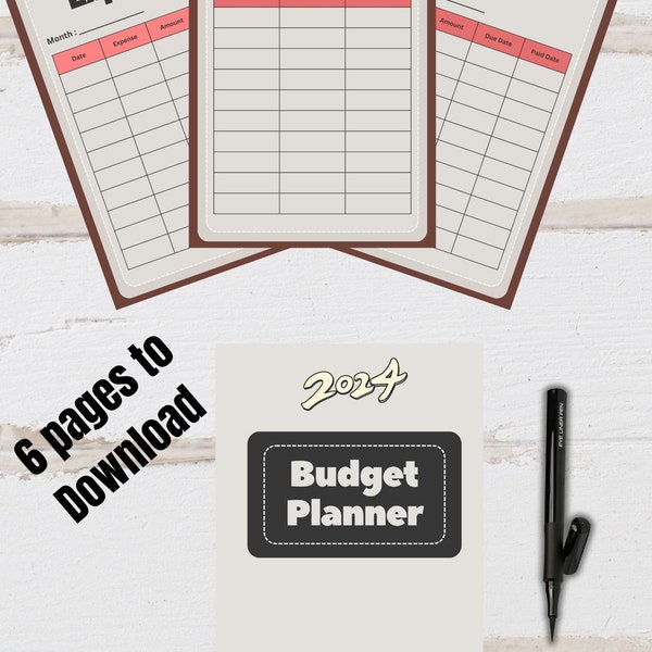 Budget Planner, Download Budget Planner, Printable Budget Planner, Instant Planner, Expenses Tracking Planner, Income Planner, Bills Planner