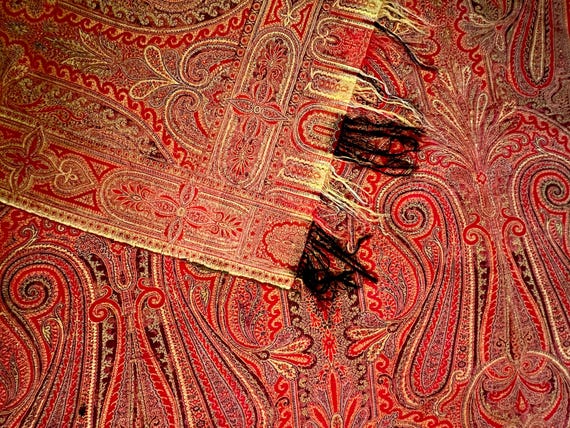 Antique 19th Century Paisley Shawl