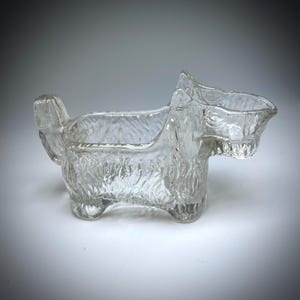 Woof SCOTTIE Dog Vintage Glass Cream Pitcher