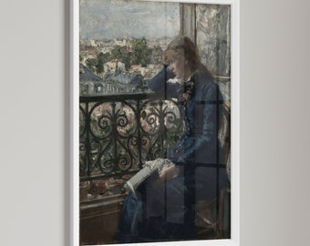Vintage Woman Reading Art, Digital Download, Classic Painting, Elegant Home Decor, Printable Wall Art, Victorian Style Illustration