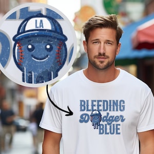 Dodgers Tshirt, Los Angeles Baseball Shirt, LA Baseball T-Shirt, Dodger Blue Apparel, Dodgers Baseball Gear, Bleeding Dodger Blue Gift