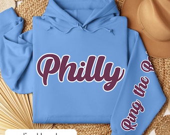 Phillies Vintage Hoodie, Philly Hooded Sweatshirt, Philadelphia Baseball Shirt, Phillies Shirt, Philly Sweater, Gift for Phillies Fan, Phila